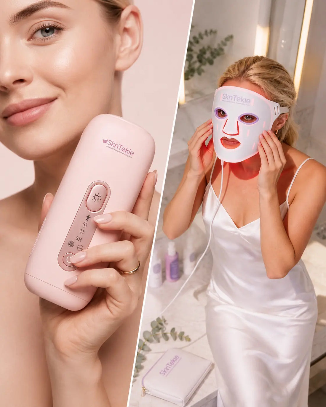 Skintekie LED Face Mask and IPL Hair Removal Device for at-home skincare on all skin tones