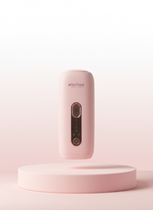 Professional studio shot of pink Skintekie IPL laser hair removal device