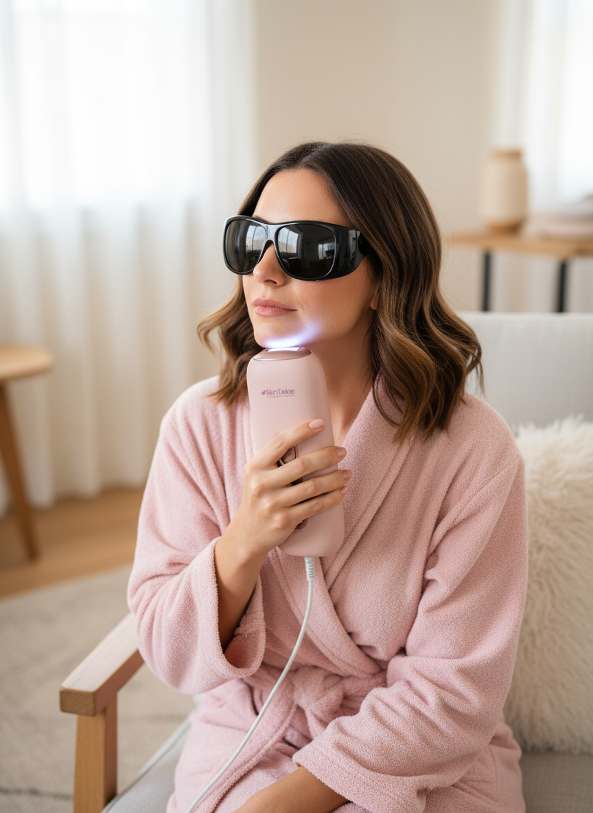 Skintekie IPL Hair Removal Device – Pain-Free, Ice-Cooling Technology